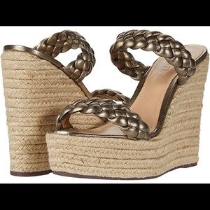 Schutz Dyandre Espadrille Wedge Sandal Heel